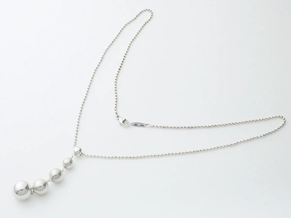 Tiffany Co Ball Drop Necklace Silver